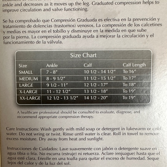 Loving Comfort Anti-Embolism Stockings Inspection Toe 15-20mmHg (Beige) X-Larger - Picture 6 of 6